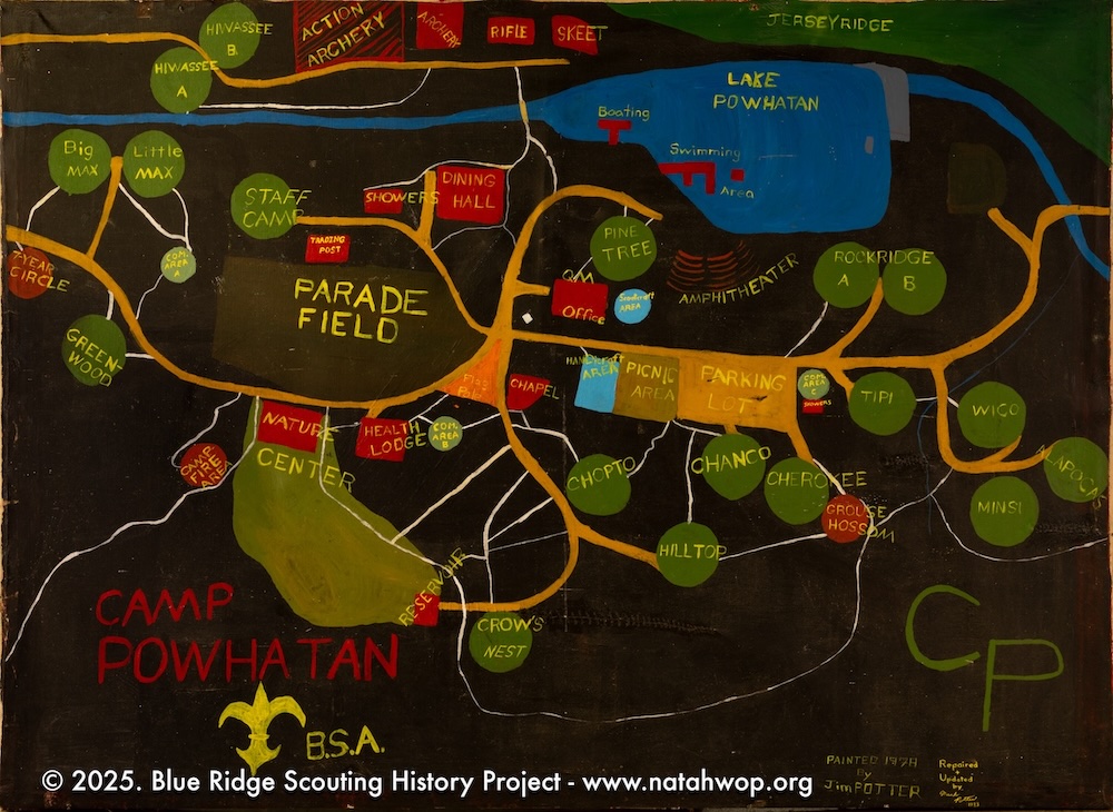1978 Camp Powhatan Map Donated to Archive